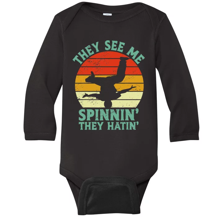 Breakdancing Bboying Bboy Funny Breakdancer Baby Long Sleeve Bodysuit