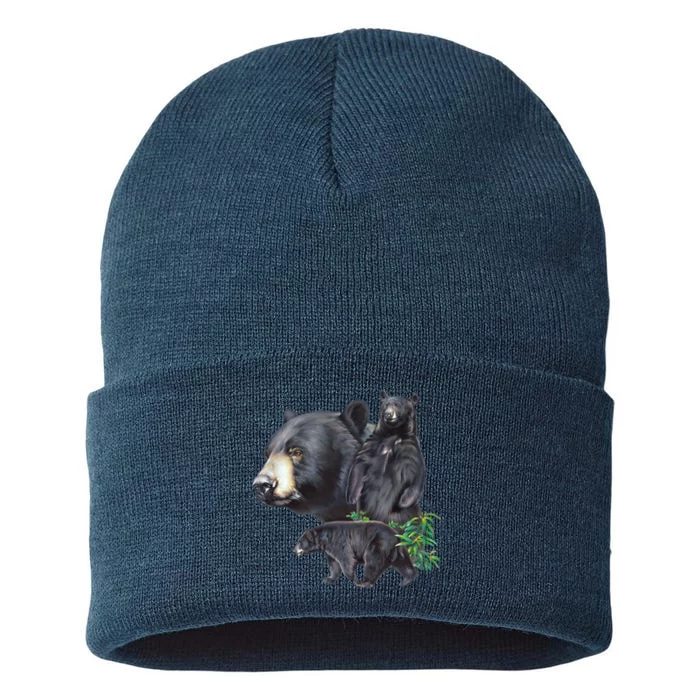 Black Bears Sustainable Knit Beanie