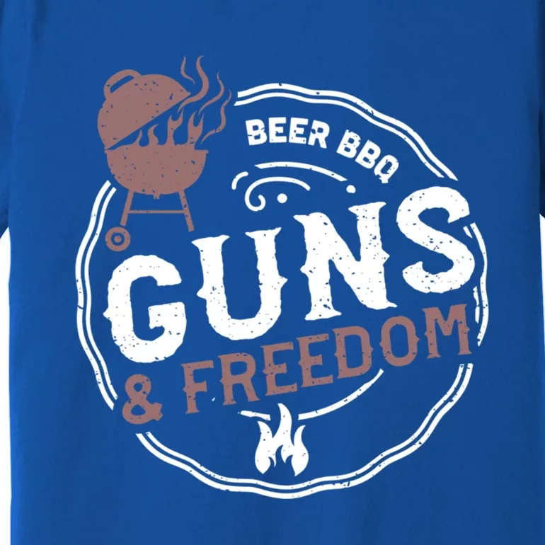 Beer: Beer Bbq Guns And Freedom Bbq Sayings Gift Premium T-Shirt