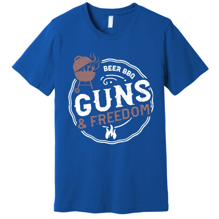 Beer: Beer Bbq Guns And Freedom Bbq Sayings Gift Premium T-Shirt