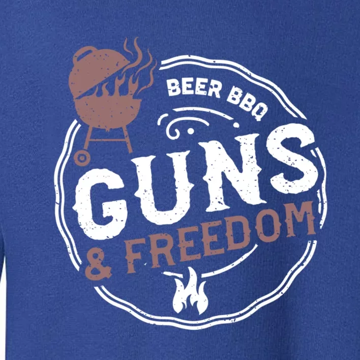 Beer: Beer Bbq Guns And Freedom Bbq Sayings Gift Toddler Sweatshirt