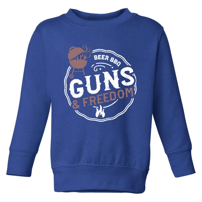 Beer: Beer Bbq Guns And Freedom Bbq Sayings Gift Toddler Sweatshirt