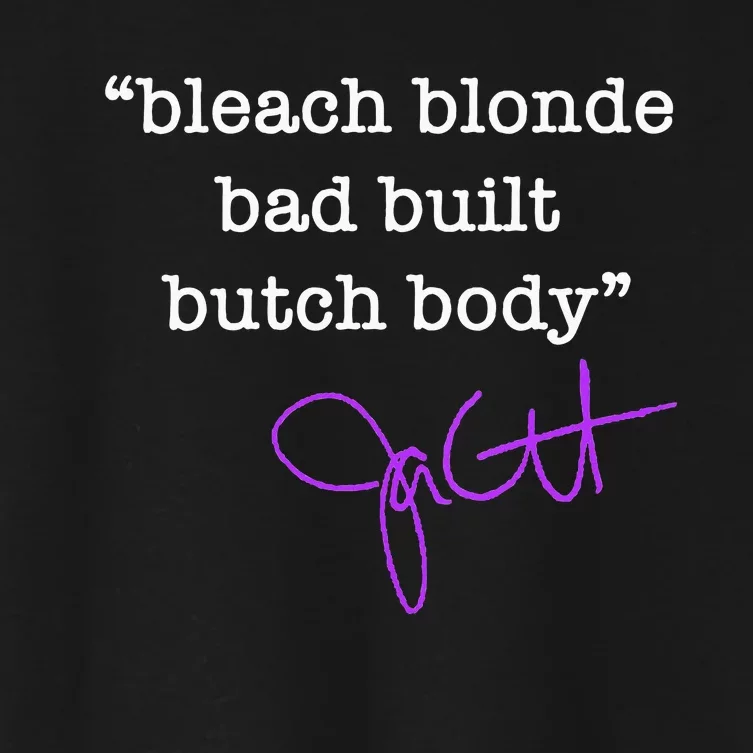 Bleach Blonde Bad Built Butch Body Jasmine Crockett Women's Crop Top Tee