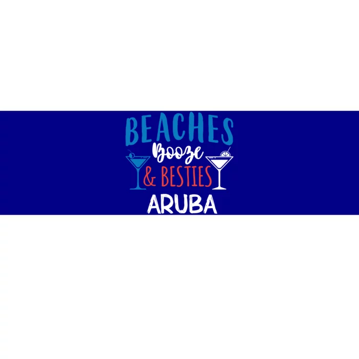 Beaches Booze Besties Bachelorette Aruba Trip Gift Bumper Sticker