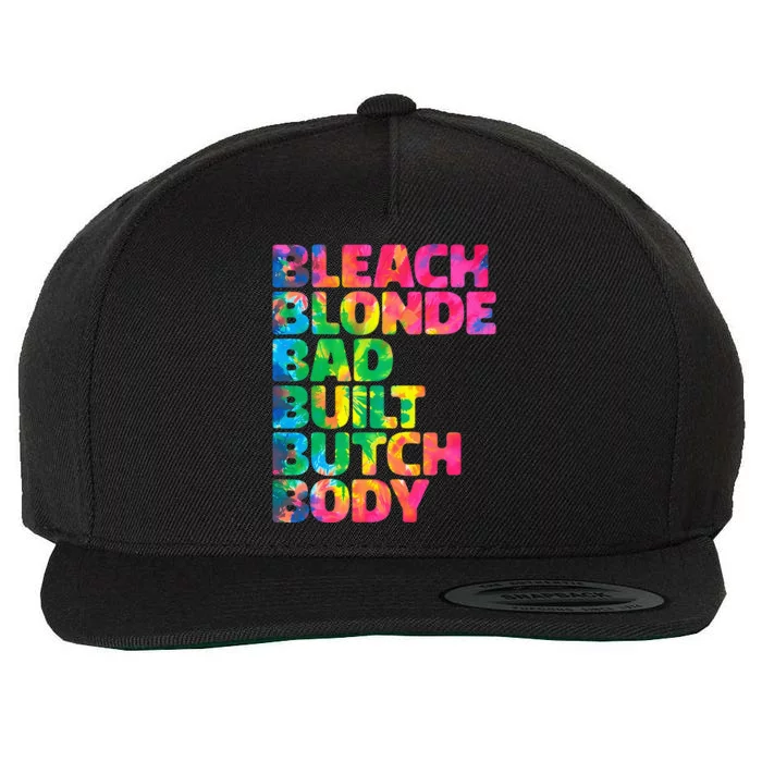 Bleach Blonde Bad Built Butch Body Wool Snapback Cap