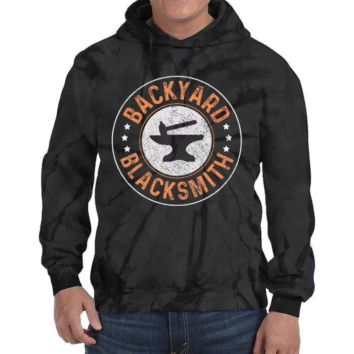 Blacksmith Backyard Blacksmithing Forge Forging Gift Tie Dye Hoodie