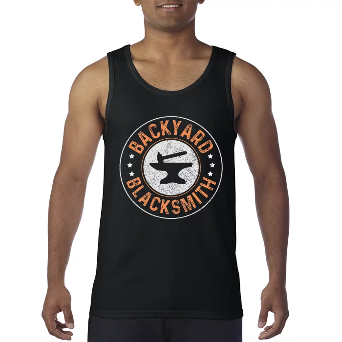 Blacksmith Backyard Blacksmithing Forge Forging Gift Tank Top