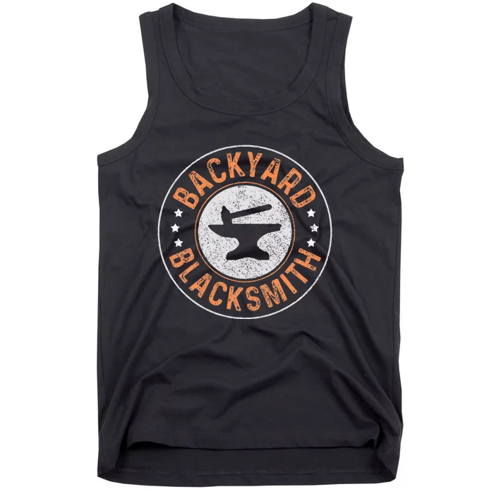 Blacksmith Backyard Blacksmithing Forge Forging Gift Tank Top