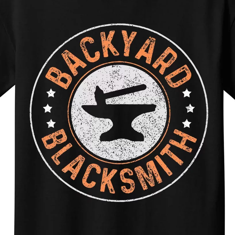 Blacksmith Backyard Blacksmithing Forge Forging Gift Kids T-Shirt