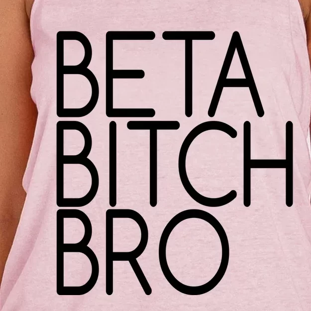 Beta Bitch Bro Women's Knotted Racerback Tank