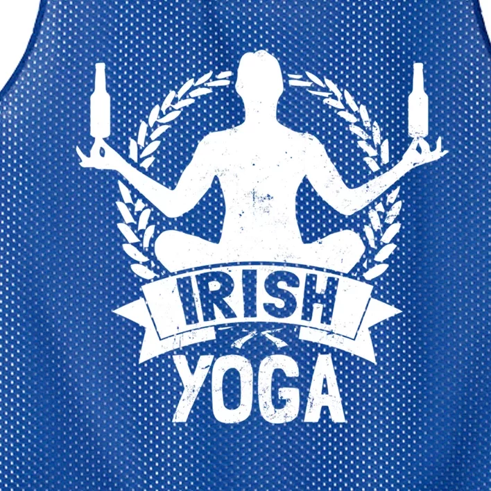 Balance Beer Bottles Design Irish Yoga Funny Gift Mesh Reversible Basketball Jersey Tank