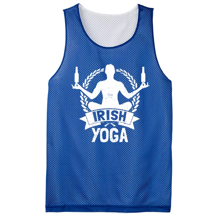 Balance Beer Bottles Design Irish Yoga Funny Gift Mesh Reversible Basketball Jersey Tank