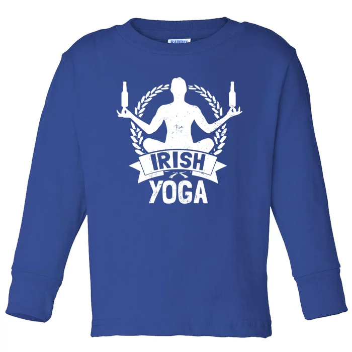 Balance Beer Bottles Design Irish Yoga Funny Gift Toddler Long Sleeve Shirt