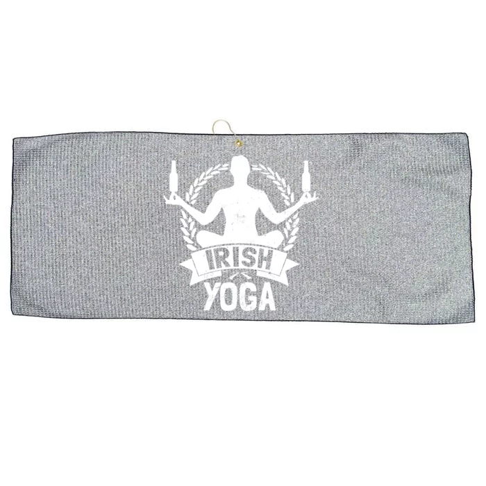 Balance Beer Bottles Design Irish Yoga Funny Gift Large Microfiber Waffle Golf Towel