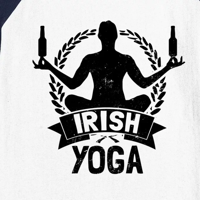 Balance Beer Bottles Design Irish Yoga Funny Gift Baseball Sleeve Shirt