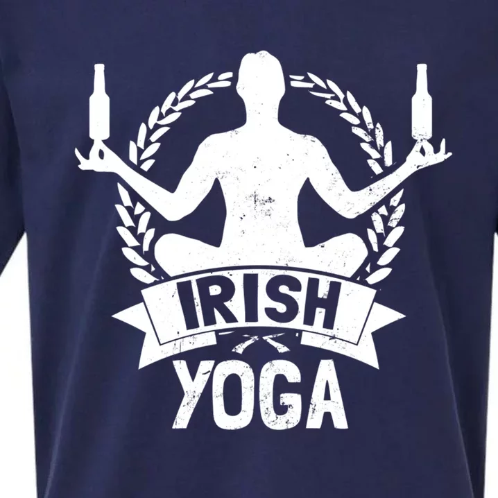 Balance Beer Bottles Design Irish Yoga Funny Gift Sueded Cloud Jersey T-Shirt