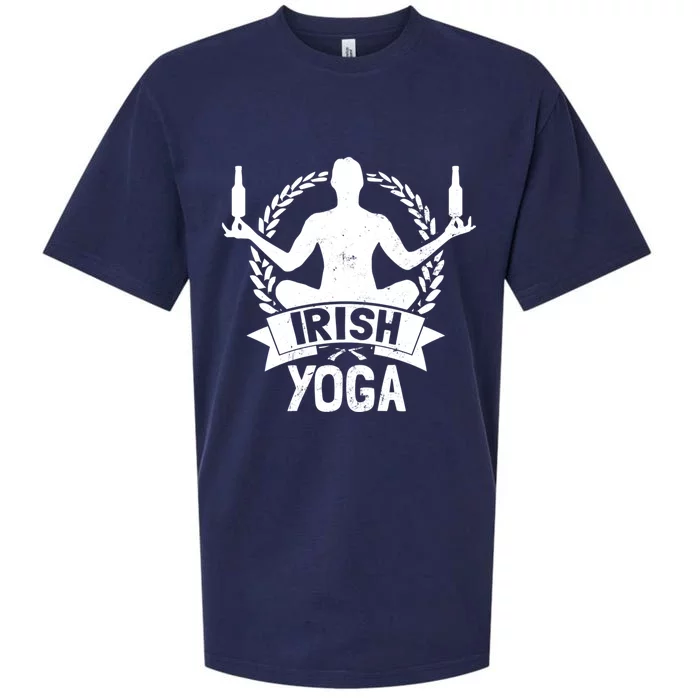 Balance Beer Bottles Design Irish Yoga Funny Gift Sueded Cloud Jersey T-Shirt