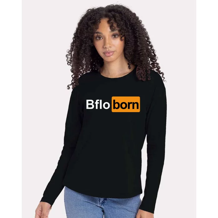 Bflo Born Womens Cotton Relaxed Long Sleeve T-Shirt