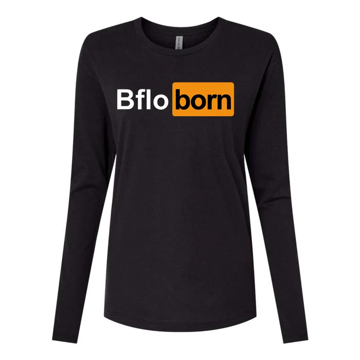 Bflo Born Womens Cotton Relaxed Long Sleeve T-Shirt