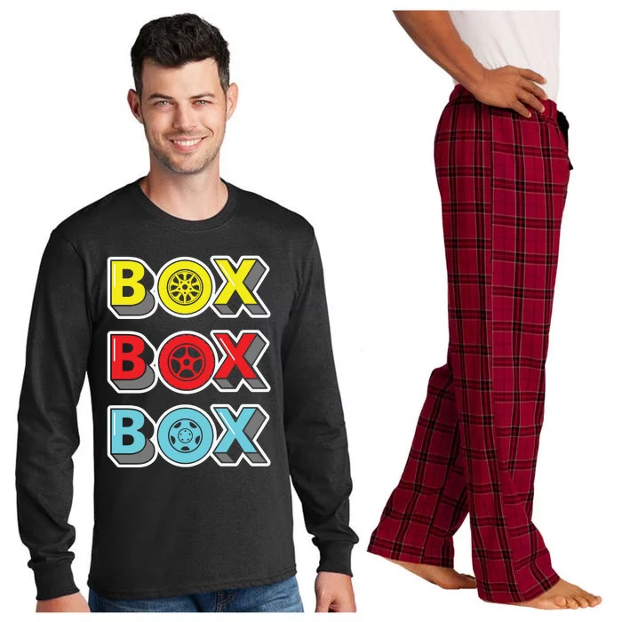 Box Box Box Retro Vintage Racing Long Sleeve Pajama Set