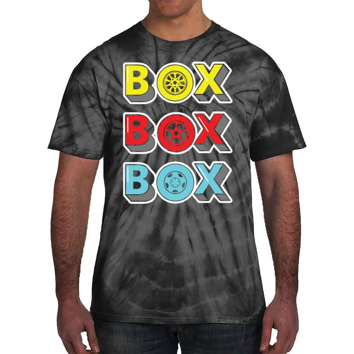 Box Box Box Retro Vintage Racing Tie-Dye T-Shirt