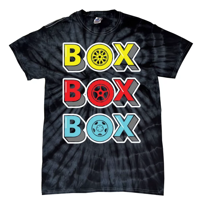 Box Box Box Retro Vintage Racing Tie-Dye T-Shirt