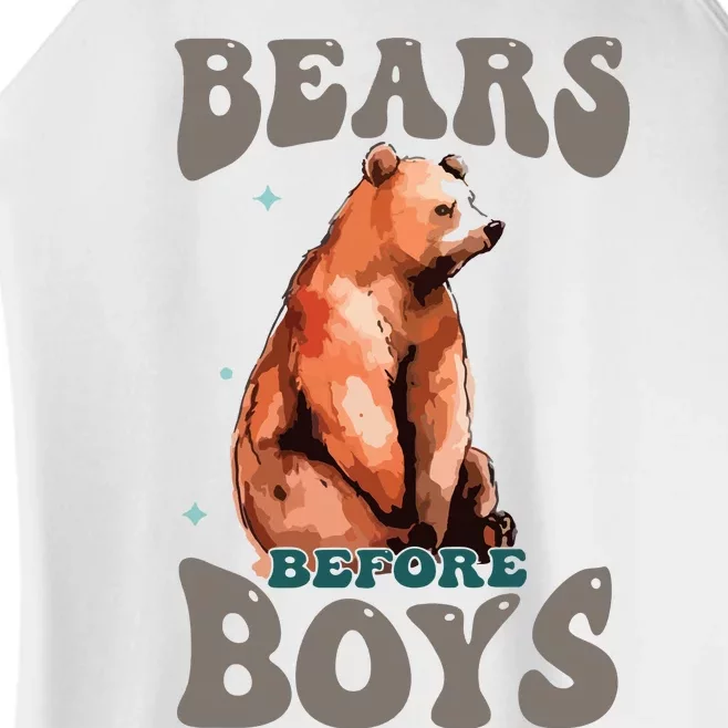 Bears Before Boy I Choose The Bear Women’s Perfect Tri Rocker Tank