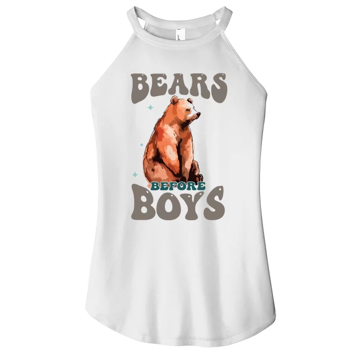 Bears Before Boy I Choose The Bear Women’s Perfect Tri Rocker Tank