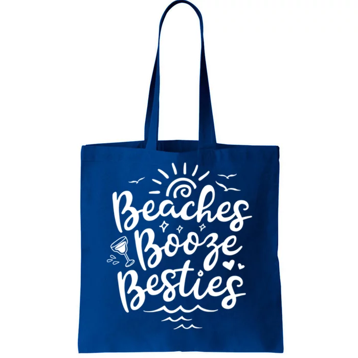 Beaches Booze Besties Summer Best Friend Vacation Gift Tote Bag