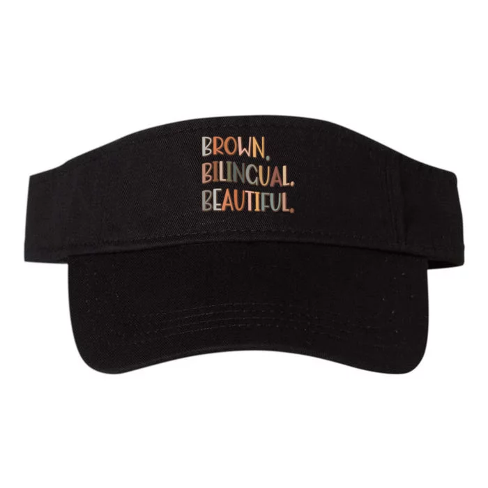 Brown Bilingual Beautiful Hispanic Heritage Month Valucap Bio-Washed Visor