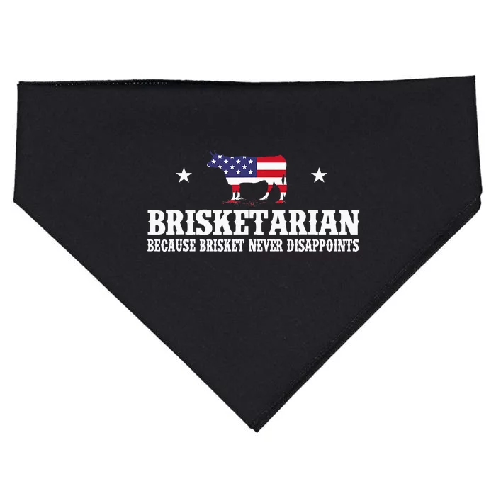 Brisketarian Because Brisket Never Disappoints BBQ Lover USA-Made Doggie Bandana