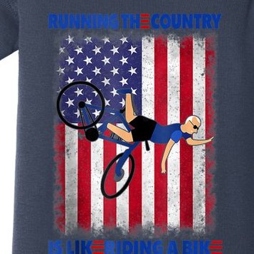Biden Bike Bicycle Running The Country Is Like Riding A Bike Baby Bodysuit