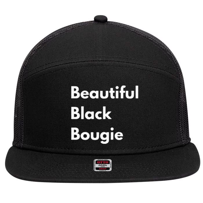 Beautiful Black Bougie 7 Panel Mesh Trucker Snapback Hat