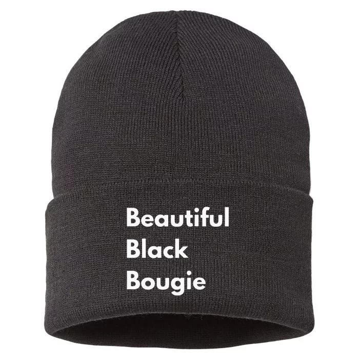 Beautiful Black Bougie Sustainable Knit Beanie