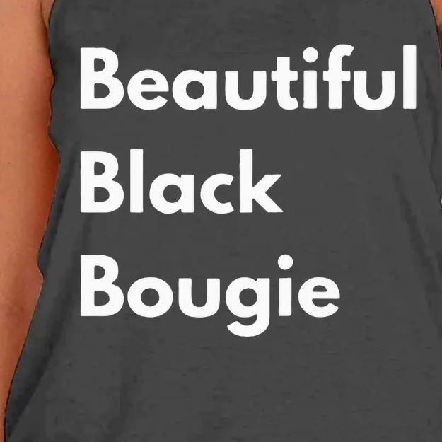 Beautiful Black Bougie Women's Knotted Racerback Tank