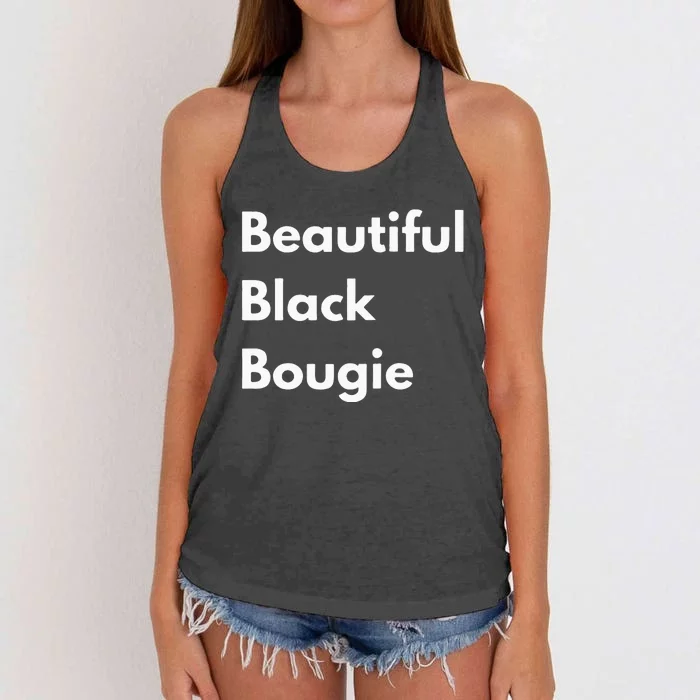 Beautiful Black Bougie Women's Knotted Racerback Tank