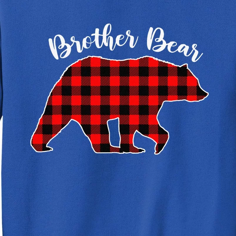 BROTHER BEAR Buffalo Plaid Red Funny Christmas Pajama Family Tall Sweatshirt