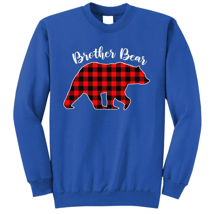 BROTHER BEAR Buffalo Plaid Red Funny Christmas Pajama Family Tall Sweatshirt