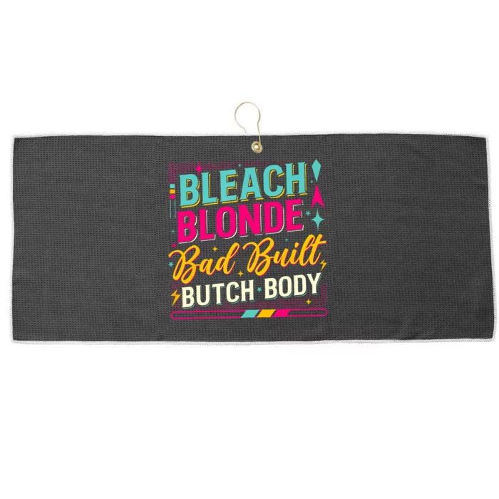 Beach Blonde Bad Built Butch Body Funny Council Large Microfiber Waffle Golf Towel