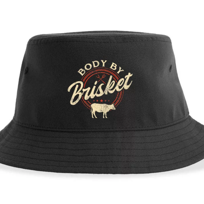 Body By Brisket Pitmaster Bbq Lover Smoker Grilling Sustainable Bucket Hat