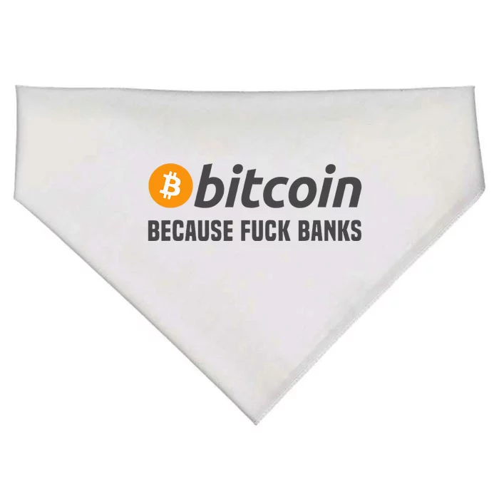 Bitcoin Bitcoin Because Fuck Banks USA-Made Doggie Bandana