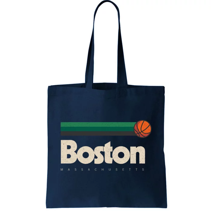 Boston Basketball BBall Massachusetts Green Retro Boston Tote Bag