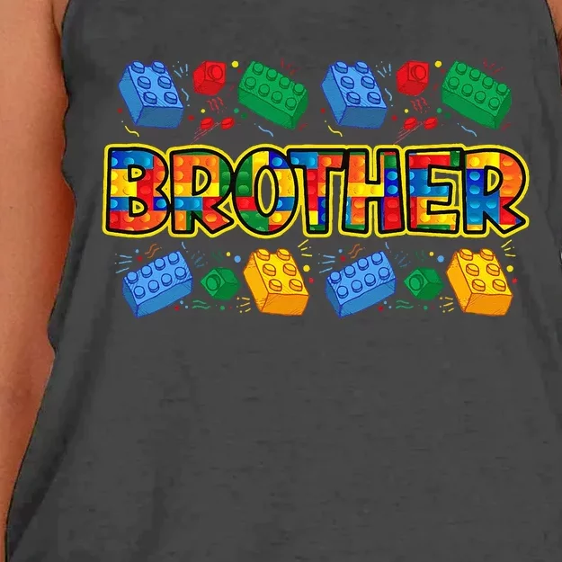 Brother Brick Builder Master Builder Blocks Building Women's Knotted Racerback Tank