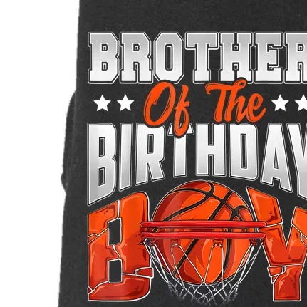 Brother Basketball Birthday Boy Family Baller Bday Party Doggie 3-End Fleece Hoodie