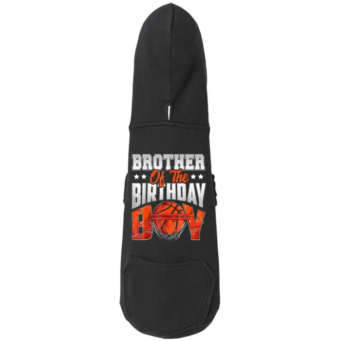 Brother Basketball Birthday Boy Family Baller Bday Party Doggie 3-End Fleece Hoodie