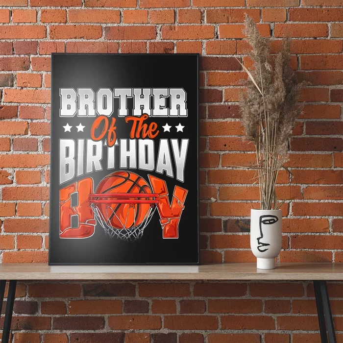 Brother Basketball Birthday Boy Family Baller Bday Party Poster