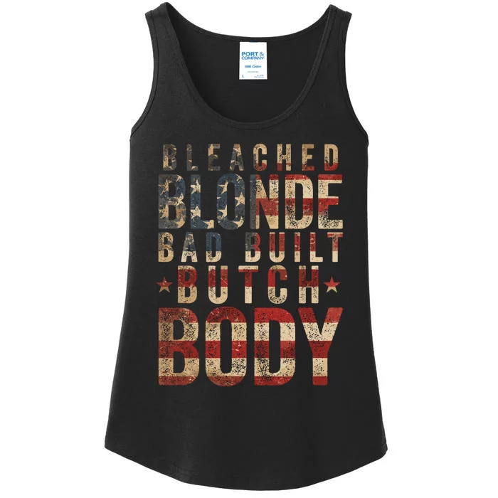 Bleach Blonde Bad Built Butch Body Ladies Essential Tank