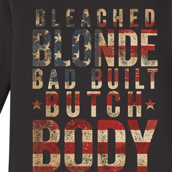 Bleach Blonde Bad Built Butch Body Baby Long Sleeve Bodysuit