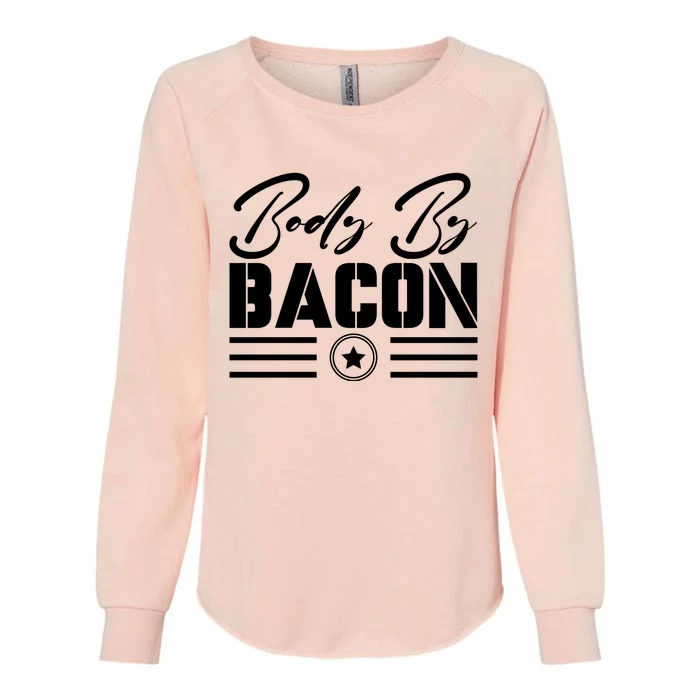 Body By Bacon Graphic Womens California Wash Sweatshirt