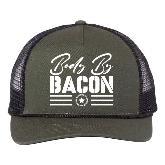 Body By Bacon Graphic Retro Rope Trucker Hat Cap